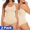 Taille Tummy Shaper 2 Pack BodySuits Shapewear -Tanktops für Frauen schlächen Bauchkontrolle Körper Shaper Camisol Taille Korsett Jumpsuit L2447