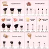 Jessup Makeup Brushes Set Professional NaturalStetic Hair Brush Foundation Powder Contour Eyeshadow 1525PCS 240403