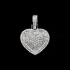Collier Fasion Collier Baguette Coeur Digne D VVS PENDANTS DE MISSANITE 925 Collier de pendentif de bijoux en argent sterling pour femmes