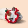 Hundkläder söt julgran husdjur huvudbonad virkning hatt ull handvävd drag hattar tecknad justerbara festliga tillbehör