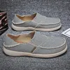 Casual schoenen Drop zomer canvas mannen glijden op grote maat 47 48 lichtgewicht ademende 2024 slippers sneakers