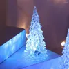 Party Decoration Christmas Tree Desktop Colorful Acrylic Led Battery Operated Holiday Home Festive Gift