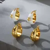 18k Gold Luxury Brand Designer Circle Hoop Huggie Earrings Ear Rings Retro Vintage Charm White Earring Earings For Girl Jewelry Birthday Christmas Gift Ukwa