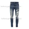 Designer Herren Jeans schwarzer Riss für Herrenhosen schlanker Mann Stickerei Patchwork Rock Revival Damen Damen Skinny Motorcycle European Loch Orange Jeans Jeans