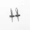 HIPHOP PUNK STYLE COOL Anti Silver Color Men roestvrijstalen schedel Kruis hangers oorbellen