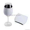 Drinkware Handle Case Sublimation Blank 10Oz 12Oz Wine Glass Tumbler Neoprene Insator Sleeve Holder Er For Diy Ornaments Llf13847 Dr Dhguq