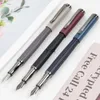 Fountain Pens Metal Student Kalligrafie Inkt absorberen scherpe Iridium Hoge verschijning Schrijftas Verandering oefening Morandi Pose Pen H240423