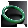 Сертификат отправки Bangle Real Green Jade 7a Сертифицированный Jades Stone Braslet Bangles