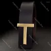 Tom Fors tf Gürtel hochwertige Designer Männer Mode t Buchstaben Luxus berühmte echte Ledergürtel Jeans formelle Kowskin Schwarze Taillengurt 3.7cm 279
