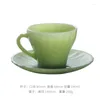 Kubki Europejski prosty jadelek porcelanowy szklany kawa kubek domowy damski Pasek Zestaw do picia herbaty