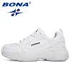 Bona Designerin weiße Turnschuhe Frauen Flats Schuhe vulkanisieren Schuhe Frau Casual Zapatillas Mujer European Size Platform 240328