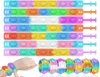 Push Bubble Armband Toy Silicone Rainbow Color Admand Antistress Sensory Press S Simple Kids Ring Adults Angst Gift4958269