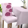 Chair Covers Pink Chrysanthemum Flower Texture Cover Set Kitchen Dining Stretch Spandex Seat Slipcover For Banquet Wedding Party