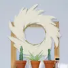 Decorative Flowers Faux Pampas Grass Decor Artificial Reed Garland Boho Dried Wall Hanging Wreath