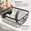 Ensembles d'ustensiaux de cuisine BHG Metal Dish Rack avec caddy antique gris