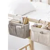 Sacos de armazenamento pendurar cesto dormitório rack de cabeceira de grande capacidade cama de quarto ao lado de uma bolsa de tapeçaria em casa multiuso