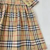 Preppy Style Girls Plaid Kleider Kids Doll Dorpe Short Sleeve Plissee Kleid 2024 Sommer Kinder Baumwollgitter Kleidung S1307