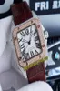 Version TWF V12 W2SA0017 W2SA0011 VIT DIAL JAPAN MIYOTA 8215 AUTOMATISK MENSKRAV ICED OUT DIAMOND INLAY CAINE LEATHER CASUA3441275