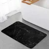 Tapis en marbre noir fissures texture tapis de sol d'entrée de la porte de salon