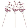 Decorative Flowers 3 Pcs Green Plants Artificial Wedding Decorations Eucalyptus Leaves Iron Wire Leaf