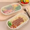 Storage Bags 50pcs Oil Resistant Environmentally Friendly Degradable Lunch Box Disposable Fruit Salad Light Food Packaging