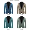Men's Suits Coats Blazer Performances Solid Color Stage Velvet Blazers Dress Embellished Fashion Autumn Daily Holiday