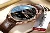 Langlishi Watch 2021 Casual Fashion Man Watch Leather Top Brand Luxury Watches Waterproof Luminous Simple Quartz Wristwatch1029767