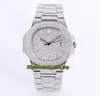 Top Auality 571910G010 18K White Gold Fully Paved With s Cal8215 Automatic Mens Watch Strap Diamond Dial Luxry Watches catstore9263007