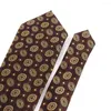 Bow Ties Maillard Coffee Color For Men Women Floral Stripe Neck Tie Wedding Business Classic Brown Neckties Men's