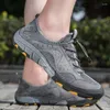 Casual Shoes Fashion Men Sneakers Breathable Outdoor Men's Genuine Leather Wading Hiking Summer Trekking Size 38-46