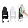 Racks 1Pcs Wall Mounted Iron Holder Portable Home Hotel Door Back Closet Bathroom Ironing Board Storage Rack Black/White