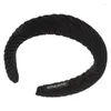 Haarclips Koreaans voor verse gewone vaste kleur hoofdband twill strepen gebreide kanten breed h