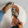 Slippers Flip Flops Summer Women's Flat Outdoor Beach Shoes Bohemian Style Printed Designer Plus Size