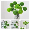 Decorative Flowers 2 Pcs Para Greenery Artificial Plants Vase Indoor Elegant Small Soft Pvc Faux Balls