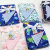 Cases Baby Minky Blanket New Coral Fleece Infant Swaddle Envelope Stroller Wrap for Newborn Baby Bedding Blankets