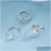 Band Rings Chinese Style Unique Mangxing Couple Joint Instagram Design Ring Drop Delivery Jewelry Dhffy