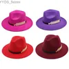 Wide Brim Hats Bucket Womens wool Fedora warm jazz hat Panaman Vintage Trilby British style classic Big yq240407