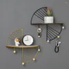 Decorative Plates Nordic Wall Shelf Decoration Metal Storage Rack Kitchen Living Room Figurines Crafts Display Racks Decor Rectangular