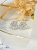 Lätt lyxdesignerörhängen Little Q Pig Nose For Women 18K Rose Gold Simple 2024 Pure Silver Classic Letter Set Diamond Earrings With Logo