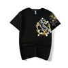 LYPRERAZY RETRO Japan Embroidery T -shirt Koi Fish Print White Tops Tees Summer Harajuku Men Hip Hop T -shirt Streetwear T -shirt 240323