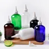 Butelki do przechowywania 20pcs 300 ml pusta biała czarna przezroczysta plastikowa butelka z spiczastą czapką szamponem szamponu płynne pojemniki kosmetyczne