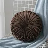 Nieuwste gezellige en stijlvol thuis textiel fluwelen ronde kussen pouf in solide kleur voor zacht en zachte huistdecorgebruik