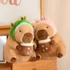 Movies TV Plush toy 30cm/40cm Fluffy Capybara Plush Doll Kawaii Capybara Stuffed Toy Simulation Stuffed Animals Girls Birthday Gift Home Decor 240407