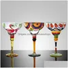 Бокалы для вина творческая маргарита 270 мл ручной работы Colorf Cup Cup Europe Goblet Champagne Bar Part