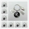 Keychains Lanyards Hot selling A-Z letter notebook computer mouse keyboard fashionable glass keyring DIY metal bracket jewelry gift Q240403
