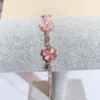 classic Van Clover Bracelet Designer Crystal Clover 925 Sterling Silver Bracelet Women's ins Design High Quality Hundred Jewellery Gift