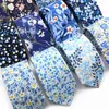 Ties cravatte da uomo chic floreale cravatta floreale casual cielo blu cotone cravatta da matrimonio abita da festa cravatto cravatta fiore cerato accessori regalo 240407