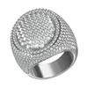 Testeur de diamant en argent solide Hip Hop Iced Out Men VVS Moisanite Rings 925 STERLING Silver