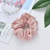 Headband Hair Accessories New Ponytail Hair Tie Rope Girl Women Soft Cloth Stretch Elastic Hair Bands Ring Plaid Elegant Scrunchies Hea