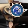 Andere Uhren New Ligetop Luxus Herren Watch Wasserdicht und leuchtende einzigartige Herren Watch Leder Quarz Herren Watch Mens Watchl240403